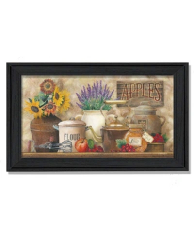 Trendy Decor 4u Antique Kitchen By Ed Wargo, Printed Wall Art, Ready To Hang, Black Frame, 11" X 20" In Multi