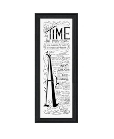 Trendy Decor 4u Time For Everything By Deb Strain, Printed Wall Art, Ready To Hang, Black Frame, 8" X 20" In Multi