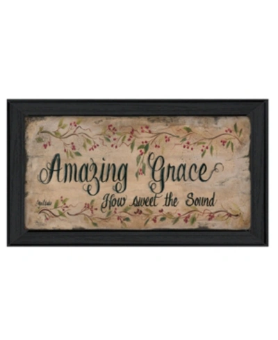 Trendy Decor 4u Amazing Grace By Gail Eads, Printed Wall Art, Ready To Hang, Black Frame, 20" X 9" In Multi
