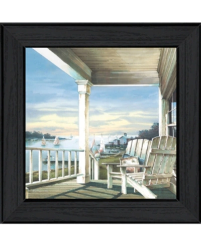 Trendy Decor 4u Waiting On Sunset By John Rossini, Printed Wall Art, Ready To Hang, Black Frame, 14" X 14" In Multi