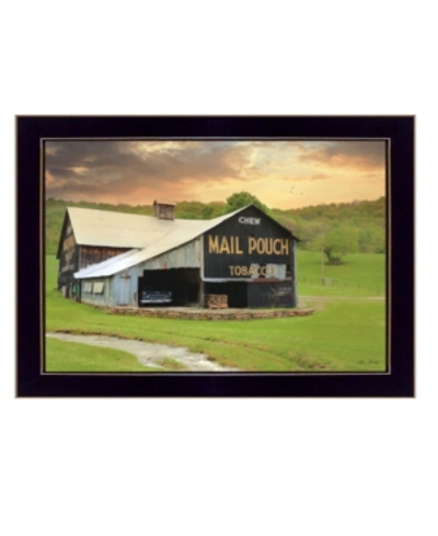 Trendy Decor 4u Mail Pouch Barn By Lori Deiter, Printed Wall Art, Ready To Hang, Black Frame, 20" X 14" In Multi