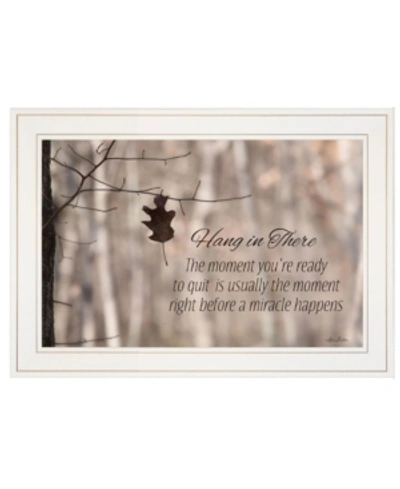 Trendy Decor 4u Hang In There By Lori Deiter, Ready To Hang Framed Print, White Frame, 21" X 15" In Multi