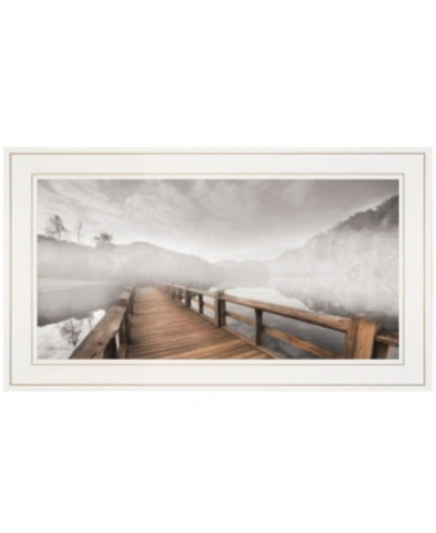 Trendy Decor 4u Lake Cherokee Dock I By Lori Deiter, Ready To Hang Framed Print, White Frame, 21" X 12" In Multi