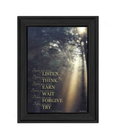 Trendy Decor 4u Before You By Lori Deiter, Printed Wall Art, Ready To Hang, Black Frame, 11" X 15" In Multi