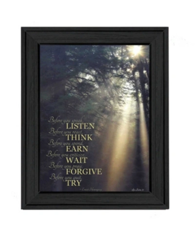 Trendy Decor 4u Before You By Lori Deiter, Printed Wall Art, Ready To Hang, Black Frame, 21" X 27" In Multi
