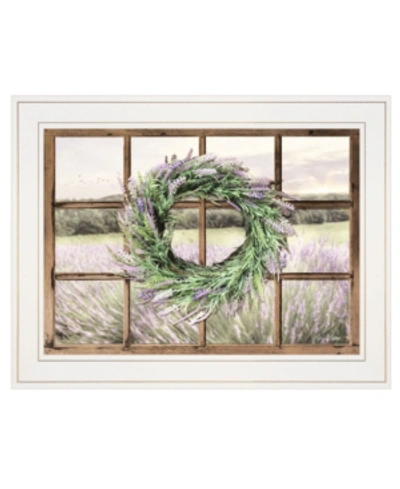 Trendy Decor 4u Country Gazing By Lori Deiter, Ready To Hang Framed Print, White Window-style Frame, 19" X 15" In Multi