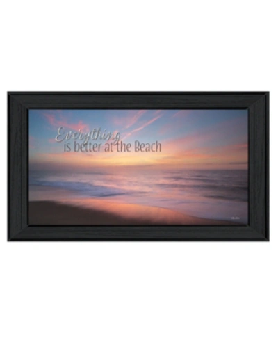 Trendy Decor 4u At The Beach By Lori Deiter, Printed Wall Art, Ready To Hang, Black Frame, 20" X 18" In Multi