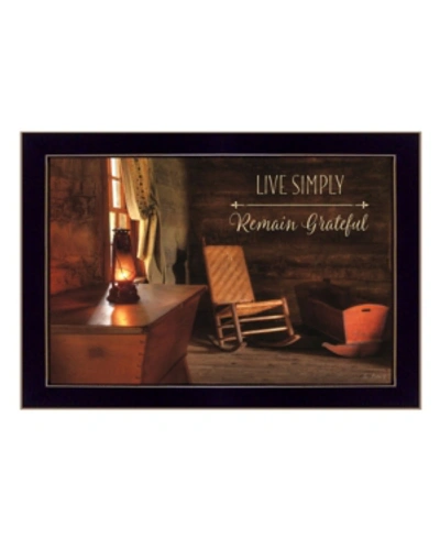 Trendy Decor 4u Live Simply By Lori Deiter, Printed Wall Art, Ready To Hang, Black Frame, 20" X 14" In Multi