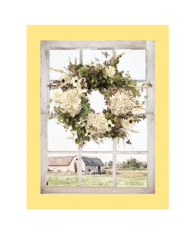 Trendy Decor 4u Pleasant View By Lori Deiter, Ready To Hang Framed Print, Yellow Window-style Frame, 14" X 18" In Multi