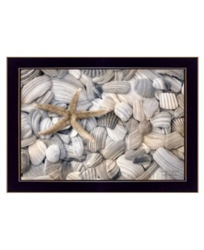 Trendy Decor 4u Starfish And Seashell By Lori Deiter, Printed Wall Art, Ready To Hang, Black Frame, 20" X 14" In Multi