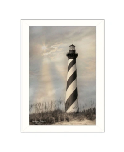 Trendy Decor 4u Cape Hatteras Lighthouse By Lori Deiter, Printed Wall Art, Ready To Hang, White Frame, 14" X 20" In Multi