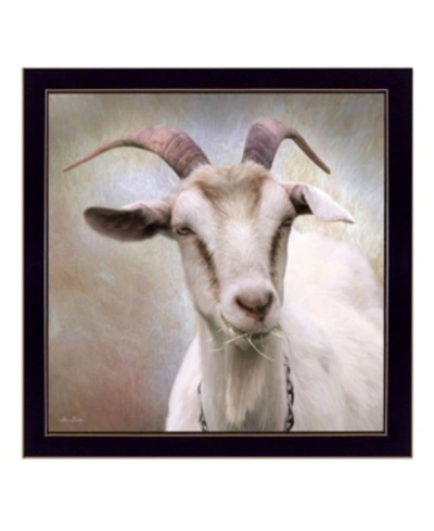 Trendy Decor 4u Up Close Goat By Lori Deiter, Printed Wall Art, Ready To Hang, Black Frame, 14" X 14" In Multi