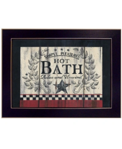 Trendy Decor 4u Hot Bath By Linda Spivey, Ready To Hang Framed Print, Black Frame, 14" X 10" In Multi