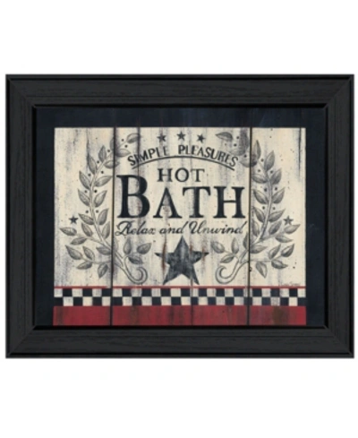 Trendy Decor 4u Hot Bath By Linda Spivey, Ready To Hang Framed Print, Black Frame, 19" X 15" In Multi