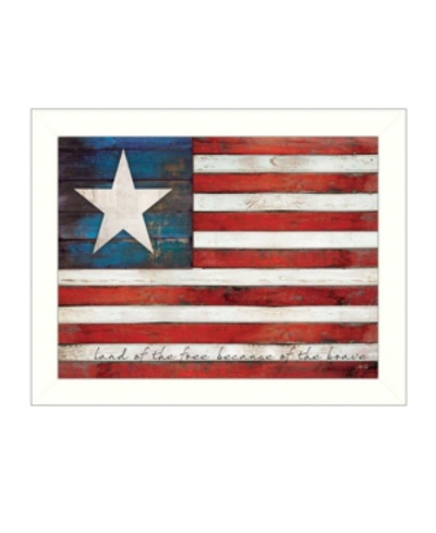 Trendy Decor 4u Land Of The Free By Marla Rae, Printed Wall Art, Ready To Hang, White Frame, 26" X 20" In Multi