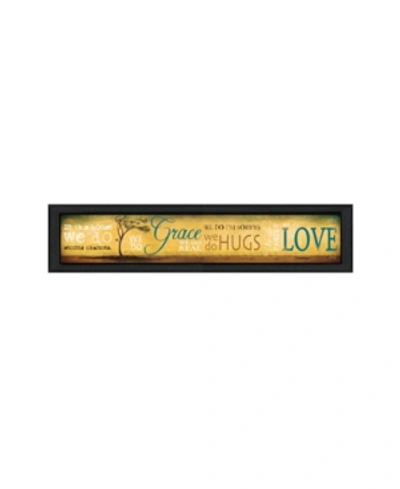 Trendy Decor 4u Grace And Love By Marla Rae, Printed Wall Art, Ready To Hang, Black Frame, 39" X 9" In Multi