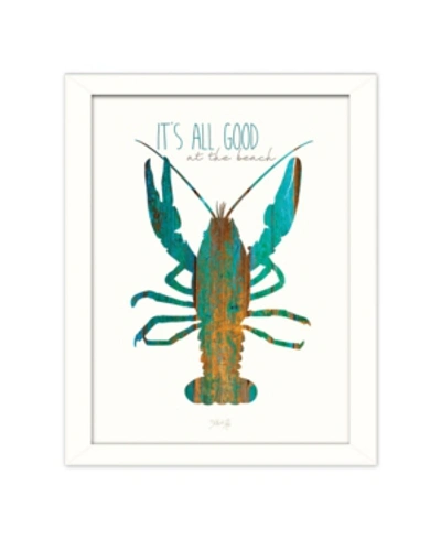 Trendy Decor 4u It's All Good At The Beach By Marla Rae, Printed Wall Art, Ready To Hang, White Frame, 14" X 18" In Multi