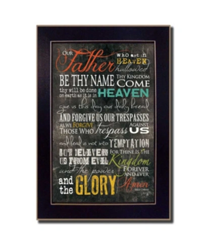 Trendy Decor 4u The Lords Prayer By Marla Rae, Printed Wall Art, Ready To Hang, Black Frame, 14" X 10" In Multi