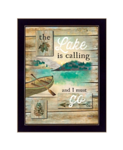 Trendy Decor 4u The Lake Is Calling By Marla Rae, Printed Wall Art, Ready To Hang, Black Frame, 14" X 18" In Multi