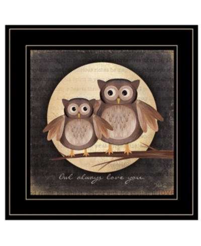 Trendy Decor 4u Owl Always Love Need You By Marla Rae, Ready To Hang Framed Print, Black Frame, 15" X 15" In Multi