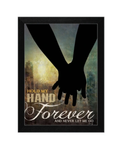 Trendy Decor 4u Hold My Hand Forever By Marla Rae, Printed Wall Art, Ready To Hang, Black Frame, 14" X 10" In Multi