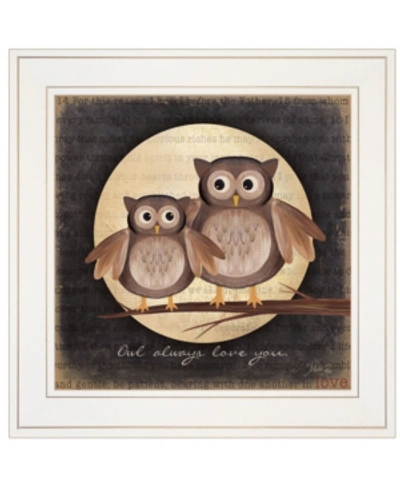 Trendy Decor 4u Owl Always Love Need You By Marla Rae, Ready To Hang Framed Print, White Frame, 15" X 15" In Multi