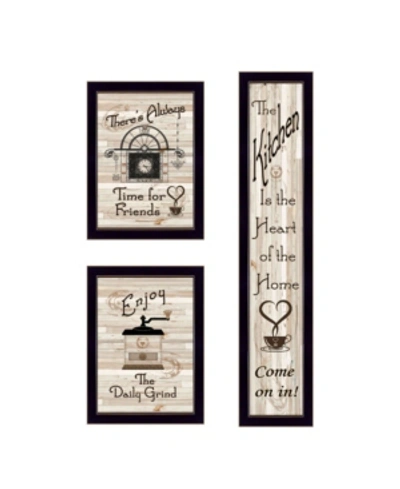 Trendy Decor 4u The Kitchen Collection I 3-piece Vignette By Millwork Engineering, Black Frame, 10" X 32" In Multi