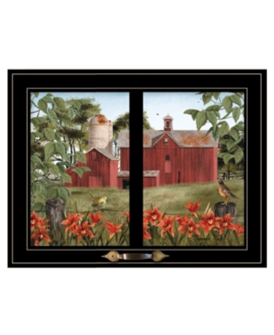 Trendy Decor 4u Summer Days By Billy Jacobs, Ready To Hang Framed Print, Black Window-style Frame, 19" X 15" In Multi