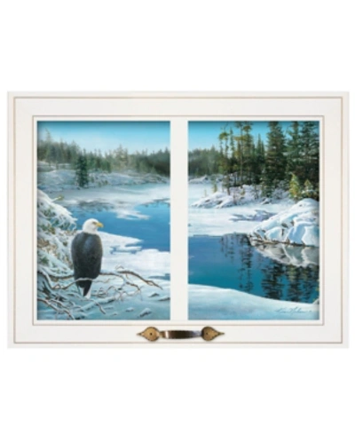 Trendy Decor 4u The Lookout By Kim Norlien, Ready To Hang Framed Print, White Window-style Frame, 19" X 15" In Multi