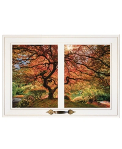 Trendy Decor 4u First Colors Of Fall I By Moises Levy, Ready To Hang Framed Print, White Window-style Frame, 21" X 1 In Multi