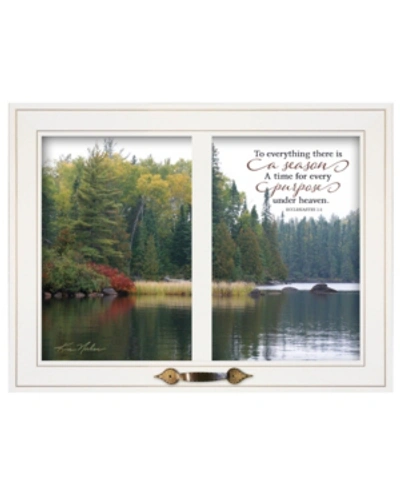 Trendy Decor 4u To Everything There Is A Season By Kim Norlien, Ready To Hang Framed Print, White Window-style Frame In Multi