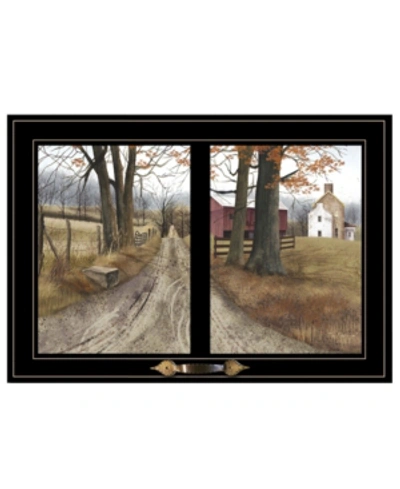 Trendy Decor 4u The Road Home By Billy Jacobs, Ready To Hang Framed Print, Black Window-style Frame, 21" X 15" In Multi