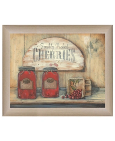 Trendy Decor 4u Cherry Jam By Pam Britton, Ready To Hang Framed Print, Taupe Frame, 17" X 14" In Multi