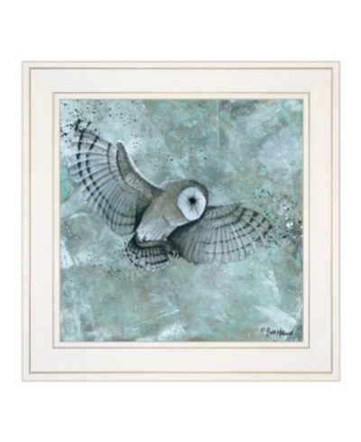 Trendy Decor 4u Simplicity Owl By Britt Hallowell, Ready To Hang Framed Print, White Frame, 15" X 15" In Multi