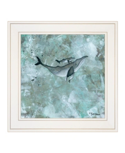 Trendy Decor 4u Simplicity Humpback By Britt Hallowell, Ready To Hang Framed Print, White Frame, 15" X 15" In Multi