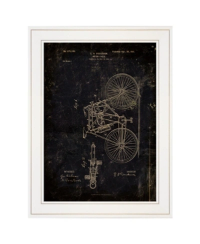 Trendy Decor 4u Motor Bike Patent I By Cloverfield Co, Ready To Hang Framed Print, White Frame, 15" X 19" In Multi
