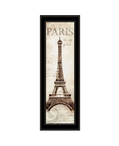 Trendy Decor 4u Paris Panel By Cloverfield Co, Ready To Hang Framed Print, Black Frame, 8" X 23" In Multi