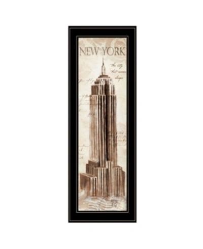 Trendy Decor 4u New York Panel By Cloverfield Co, Ready To Hang Framed Print, Black Frame, 8" X 23" In Multi