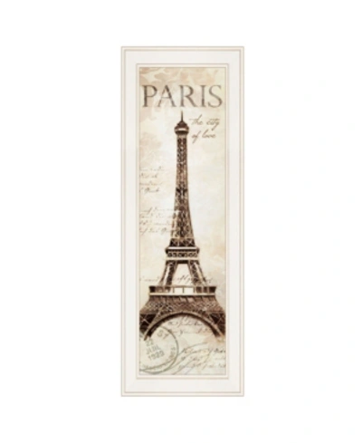 Trendy Decor 4u Paris Panel By Cloverfield Co, Ready To Hang Framed Print, White Frame, 8" X 23" In Multi