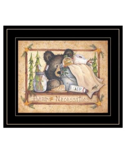 Trendy Decor 4u Bear Necessities By Mary Ann June, Ready To Hang Framed Print, Black Frame, 13" X 11" In Multi