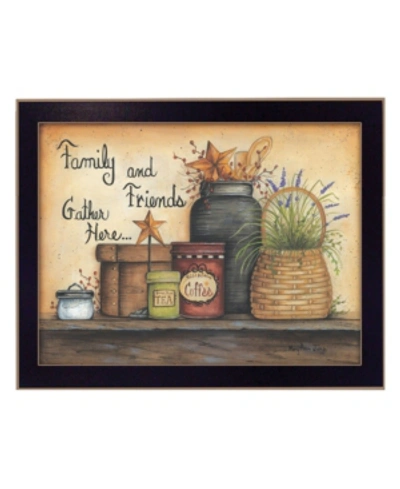Trendy Decor 4u Family And Friends By Mary June, Printed Wall Art, Ready To Hang, Black Frame, 18" X 14" In Multi