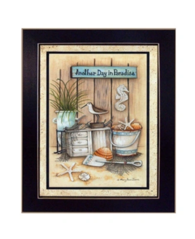 Trendy Decor 4u Another Day In Paradise By Mary June, Printed Wall Art, Ready To Hang, Black Frame, 14" X 20" In Multi