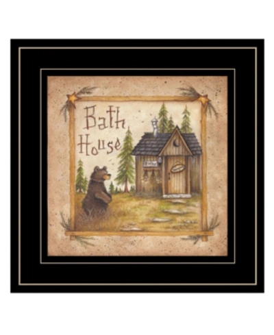 Trendy Decor 4u Bath House By Mary Ann June, Ready To Hang Framed Print, Black Frame, 13" X 13" In Multi