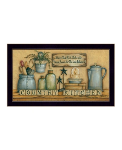 Trendy Decor 4u Country Kitchen By Mary June, Printed Wall Art, Ready To Hang, Black Frame, 20" X 11" In Multi