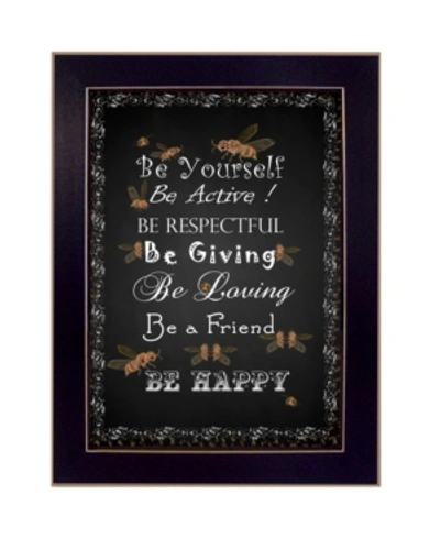 Trendy Decor 4u Be Yourself By Trendy Decor4u, Printed Wall Art, Ready To Hang, Black Frame, 14" X 10" In Multi