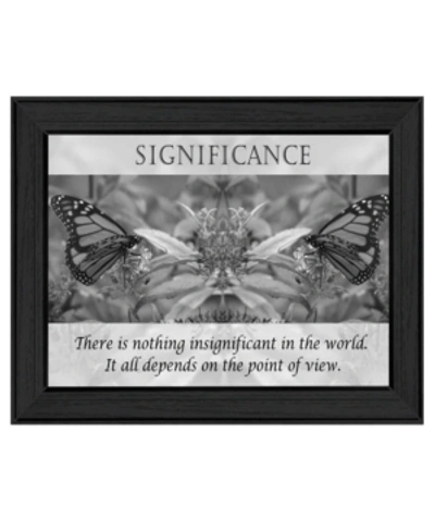 Trendy Decor 4u Significance By Trendy Decor4u, Printed Wall Art, Ready To Hang, Black Frame, 14" X 18" In Multi