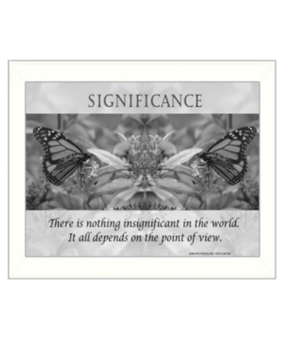 Trendy Decor 4u Significance By Trendy Decor4u, Printed Wall Art, Ready To Hang, White Frame, 14" X 18" In Multi
