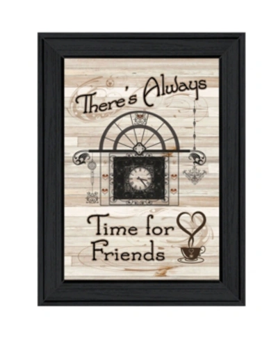 Trendy Decor 4u Time For Friends By Millwork Engineering, Ready To Hang Framed Print, Black Frame, 11" X 15" In Multi
