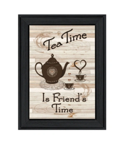 Trendy Decor 4u Tea Time By Millwork Engineering, Ready To Hang Framed Print, Black Frame, 10" X 14" In Multi