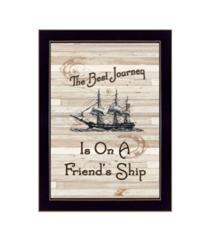 Trendy Decor 4u Friendship Journey By Millwork Engineering, Ready To Hang Framed Print, Black Frame, 10" X 14" In Multi